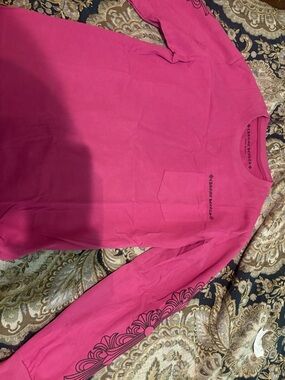 Hot Pink Long Sleeve Pocket Tee